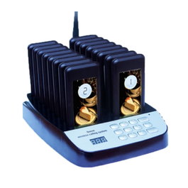 Premier Kit Avisador de Clientes Efficent-Customer con 16 Receptores y Base de Carga